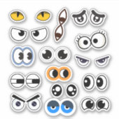 Funny Eyes Expression Googly Eyes Sticker Set (Voorkant)