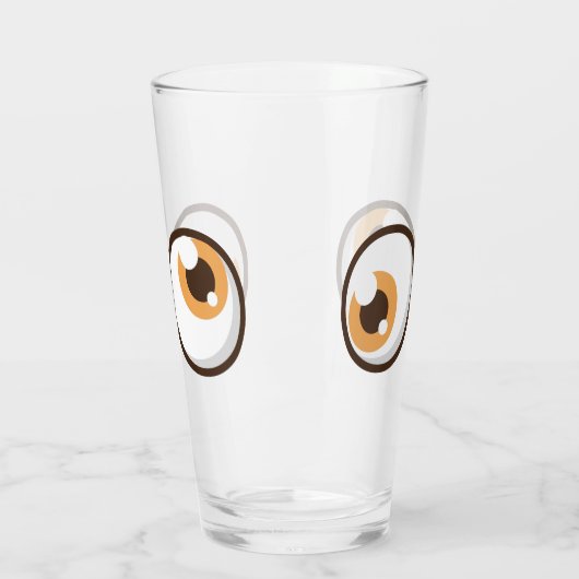 Funny Eyes Glass Cup Glas (Links)