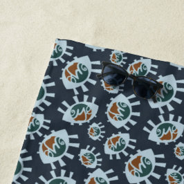 Funny Eyes Pattern Beach Towel Strandlaken