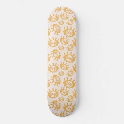 Funny Eyes Pattern Skateboard (Voorkant)