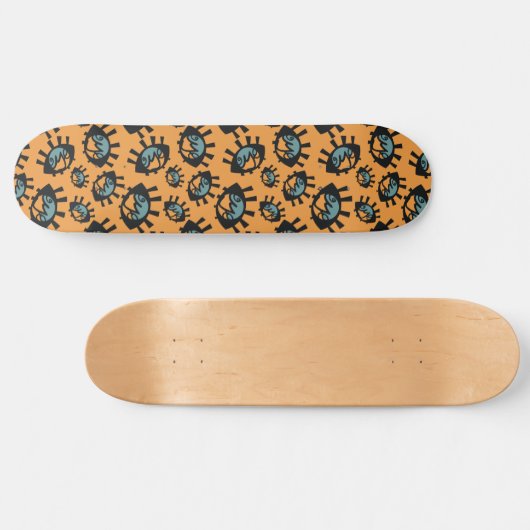 Funny Eyes Pattern Skateboard (Horizontaal)