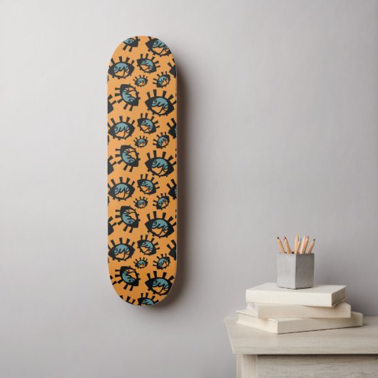 Funny Eyes Pattern Skateboard (Muurkunst)