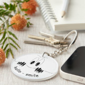 Funny Eyes Sleutelhanger Smile - Aangepaste tekst (Voorkant Rechts)