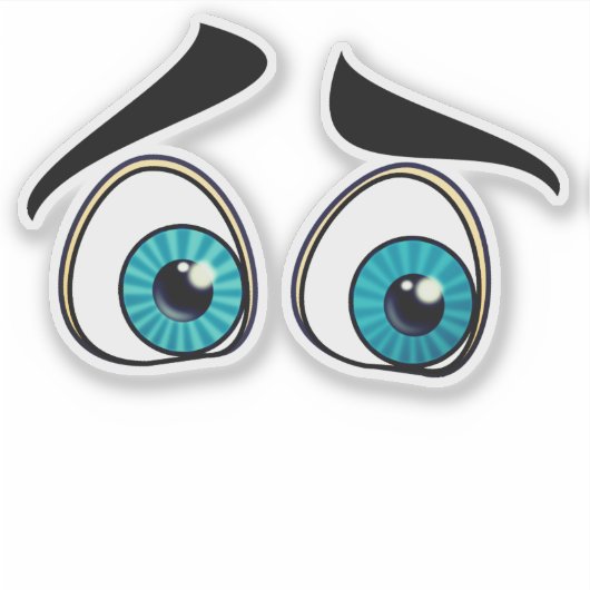 Funny Eyes Sticker (Voorkant)