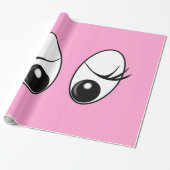 Funny Eyes Wrapping Paper Cadeaupapier (Uitgerold)