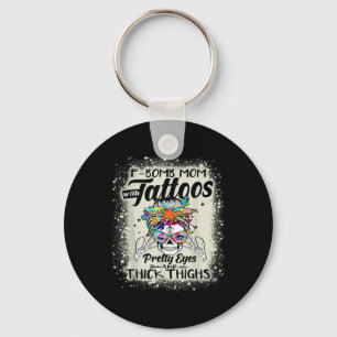 Funny F-bom mama met Tattoos  ogen en Thic Sleutelhanger