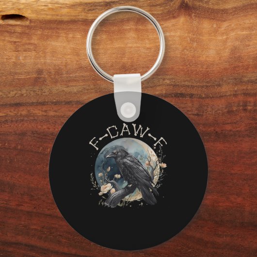 Funny F-caw-f Black Crow Fcawf Black Crow  Sleutelhanger (Voorkant)