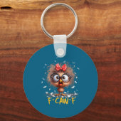 Funny F-caw-f Black Crow Fcawf Humor Quote Bird Sh Sleutelhanger (Voorkant)