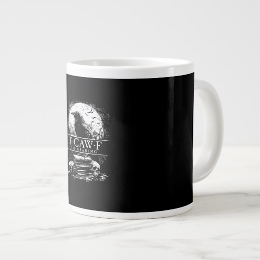 Funny F-Caw-F Books Skulls Gothic Grote Koffiekop (Voorkant rechts)