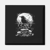 Funny F-Caw-F Books Skulls Gothic Magneet (Voorkant)