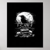 Funny F-Caw-F Books Skulls Gothic Poster (Voorkant)