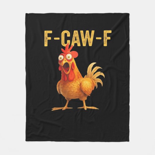 Funny F-Caw-F Chicken Creative Casual Fleece Deken (Voorkant)