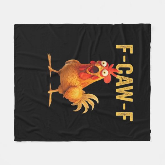 Funny F-Caw-F Chicken Creative Casual Fleece Deken (Voorkant (Horizontaal))