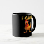 Funny F-Caw-F Chicken Creative Casual Mok (Voorkant rechts)