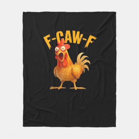Funny F-Caw-F Chicken F-Caw-F Chicken Classic Cool Fleece Deken (Voorkant)