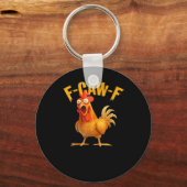 Funny F-Caw-F Chicken F-Caw-F Chicken Classic Cool Sleutelhanger (Voorkant)