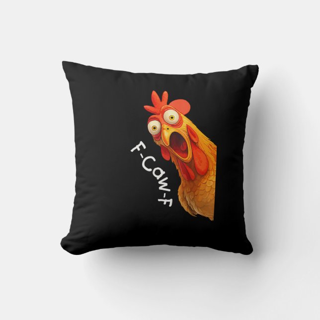 Funny F-Caw-F Chicken F-Caw-F Chicken Creative Cas Kussen (Voorkant)