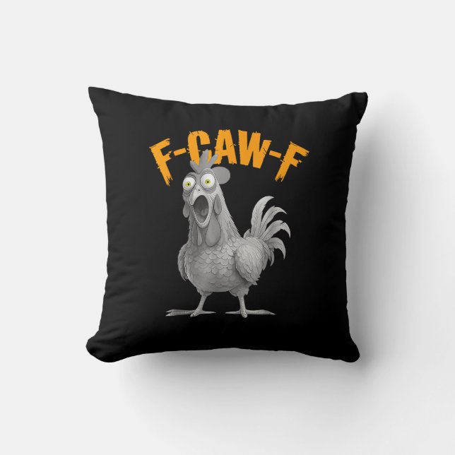 Funny F-Caw-F Chicken F-Caw-F Chicken Retro Classi Kussen (Voorkant)