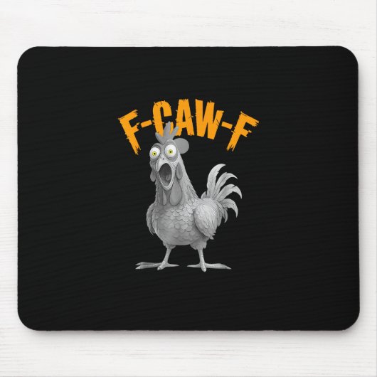 Funny F-Caw-F Chicken F-Caw-F Chicken Retro Classi Muismat (Voorkant)