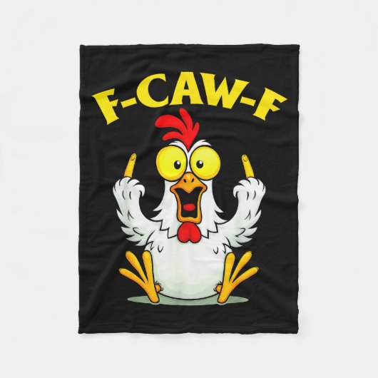 Funny F-caw-f Chicken Fcawf Chicken  Fleece Deken (Voorkant)