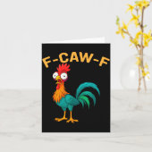 Funny F-caw-f Chicken Fcawf Chicken  Kaart (Gele Bloem)