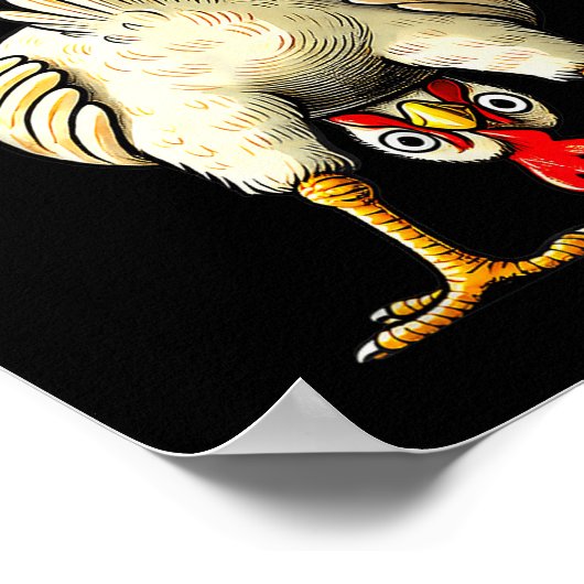 Funny F Caw F Chicken Fcwf Butt F-caw-f  Poster (Hoek)