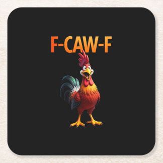 Funny F Caw F Chicken Gothic Vintage Style Kartonnen Onderzetters