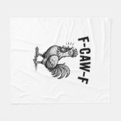 Funny F-Caw-F Chicken Graphic Sarcastic Bird Fleece Deken (Voorkant (Horizontaal))