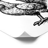 Funny F-caw-f Chicken Graphic Sarcastic Bird  Poster (Hoek)