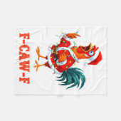 Funny F-caw-f Chicken Humor Santa Rooster Christma Fleece Deken (Voorkant (Horizontaal))