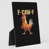 Funny F Caw F Chicken Retro Style Design Fotoplaat (Zijkant)