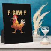 Funny F Caw F Chicken Retro Style Design Fotoplaat (Zijkant)