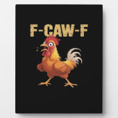 Funny F-Caw-F Chicken Retro Style Fotoplaat (Voorkant)