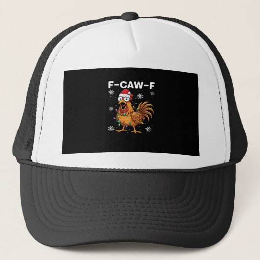 Funny F-Caw-F Christmas Chicken Classic Trucker Pet (Voorkant)