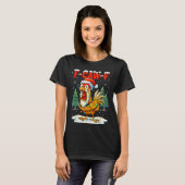 Funny F-caw-f Christmas Chicken Xmas Lights Santa  T-shirt (Voorkant volledig)