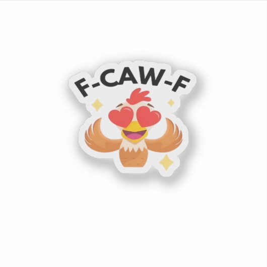 Funny F-Caw-F Classic Sticker (Voorkant)