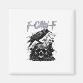 Funny F-Caw-F Crow Funny Halloween Retro Classic Magneet (Voorkant)