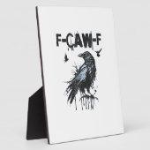 Funny F-Caw-F Crow Grunge Humor Graphic Fotoplaat (Zijkant)