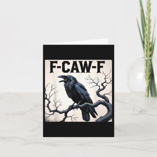 Funny F-caw-f Crow Kaart (Voorkant)