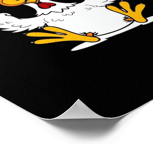 Funny F-Caw-F Fingers Chicken Poster (Hoek)