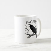 Funny F-Caw-F Gothic Crow Humor Essential Koffiemok (Voorkant rechts)