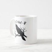 Funny F-Caw-F Gothic Crow Humor Essential Koffiemok (Voorkant links)