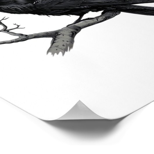 Funny F-Caw-F Gothic Crow Humor Essential Poster (Hoek)