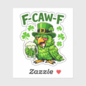 Funny F-CAW-F Irish Fox St. Patrick’s Day Sticker (Vel)