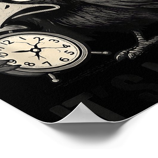 Funny F-caw-f Its Monday Black Bird Women Men  Poster (Hoek)