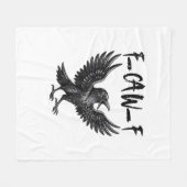 Funny F-Caw-F Raven Bird Cawing Graphic F-Caw-F Cr Fleece Deken (Voorkant (Horizontaal))