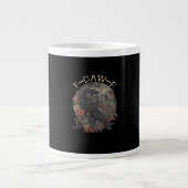 Funny F-Caw-F Raven Bird Saying Graphic Creative S Grote Koffiekop (Voorkant)