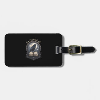 Funny F-Caw-F Raven Bird Saying Graphic Retro Clas Bagagelabel