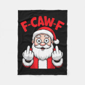 Funny F-caw-f Santa Middle Finger Sarcastic Xmas P Fleece Deken (Voorkant)