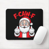 Funny F-caw-f Santa Middle Finger Sarcastic Xmas P Muismat (Met muis)